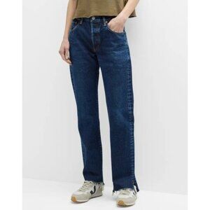 Moussy Vintage Inkster Straight Leg Jeans Dark Wash Size 32